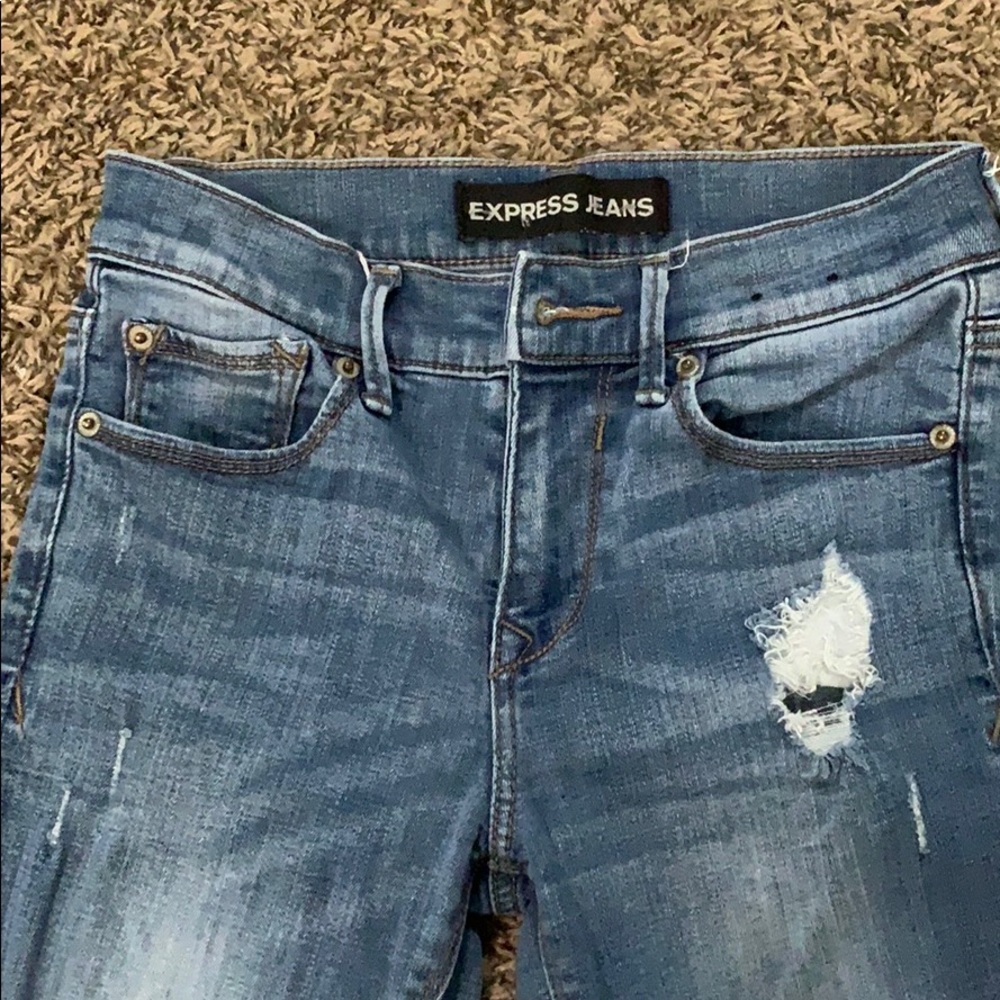 Express mid rise skinny jeans